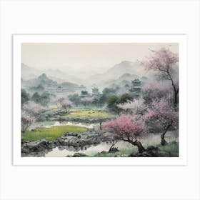 Chinese Cherry Blossoms Art Print