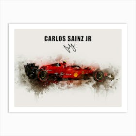 Carlos Sainz Jr Ferrari Art Print