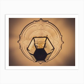 Antique Lamp Hanging On The Ceiling Art Print