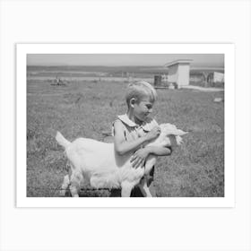 One Of Mr Browning S Sons With His Pet Goat, They Are Fsa (Farm Security Administration) Rehabilitation Clients Art Print