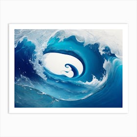 Blue Ocean Wave Art Print