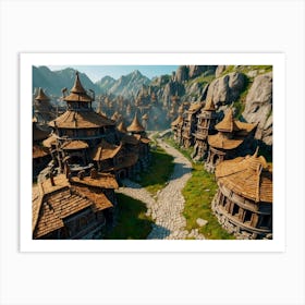 Village In The Mountains 9 Art Print