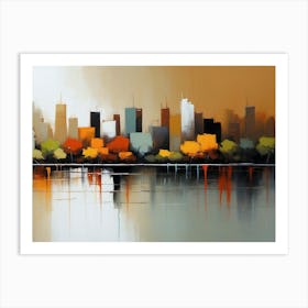 Abstract Cityscape painting 3 Art Print