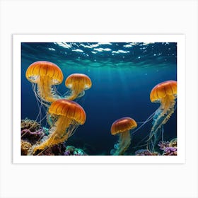 Jellyfishes 5 Art Print