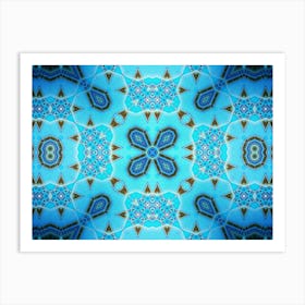 Pattern And Texture Blue Watercolor And Alcohol Ink 2 Art Print