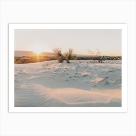 White Sand Sunset Art Print