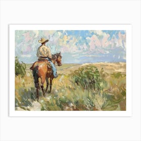 Cowboy In Dodge City Kansas 2 Art Print
