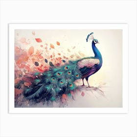 Peacock Abstract 2 Art Print