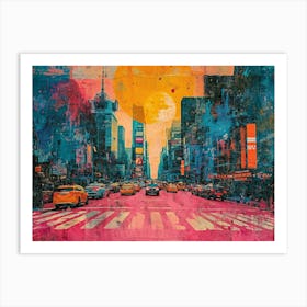 Urban Rhapsody: Collage Narratives of New York Life. New York City 4 Art Print