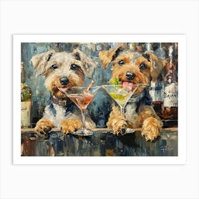 Terriers At The Bar 3 Art Print