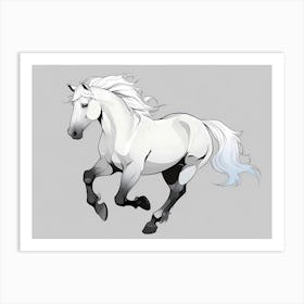 White Horse Art Print