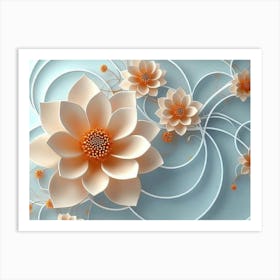 Lotus Flower Wall Art 1 Art Print