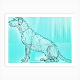 Wireframe Dog Art Print