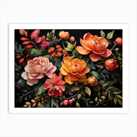 Default A Stunning Watercolor Painting Of Vibrant Flowers And 3 (1) (1) Art Print