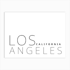 Los Angeles California Typography City Country Word Art Print