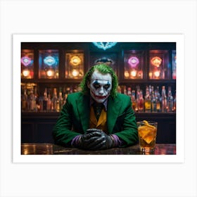 Joker at bar Art Print