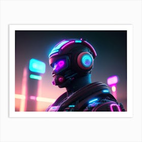 Futuristic Man9999999 Art Print