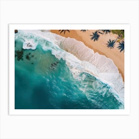 Aerial View Of A Beach 8 Art Print