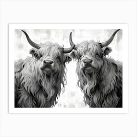 Highland Cows Art Print