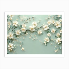 Ideal Green Floral Art Print