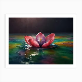 Lotus Flower In Water 1 Art Print