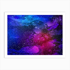 Abstract Nebula - Marble Space #3 Art Print