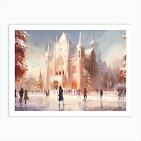 Ice Skating Scene 2 Art Print