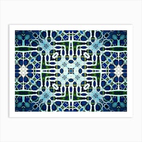 Pattern And Texture Blue Watercolor And Alcohol Ink Art Print