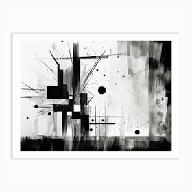 Mystery Abstract Black And White 1 Art Print