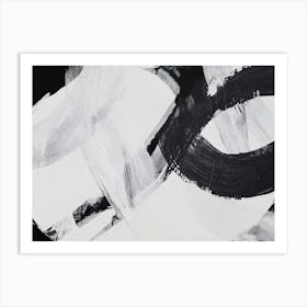 Abstract Black And White Painting 4 Art Print