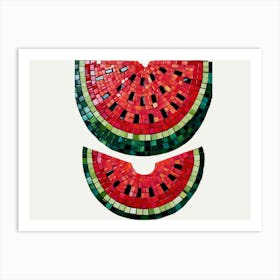 Mosaic Watermelon Art Print