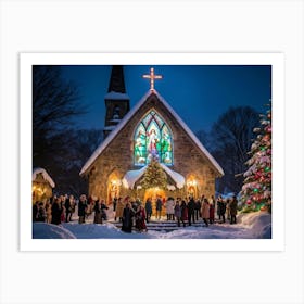 A Traditional Sunday Festival Of Faith Merging Christmas And Resurrection Celebrations Featuring A (1) 2 Art Print