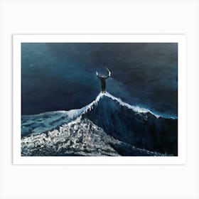 The Conductor Standing On An Ocean Wave Art Print
