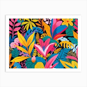 Seamless Tropical Pattern 2 Art Print