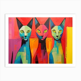 Three Cats 22 Art Print