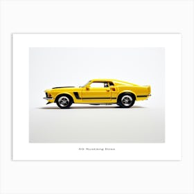 Toy Car 69 Mustang Boss 302 Yellow 2 Poster Art Print