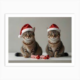 Christmas Cats Art Print