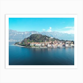 Aerial View Lago Di Como, Italy, Bellagio, Lombardy, Italy Wall Art. Italy Nature Print Art Print