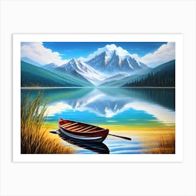 Boat On The Lake Art Print