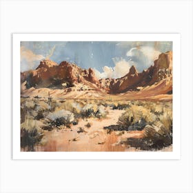 Western Painting Texas Art Print