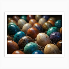 Easter Eggs on display Art Print