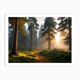 Morning In A Pine Forest 2 Art Print