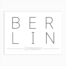 Berlin Germany Typography City Country Word Art Print