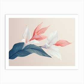 Pink And White Flowers Art Print