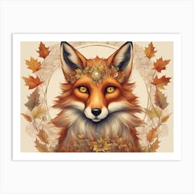 Autumn Mystical Fox 9 Art Print