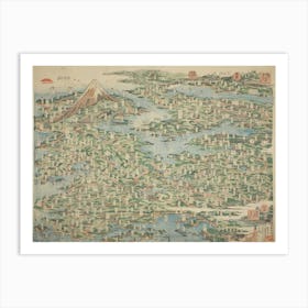 Map Of The Tokaido Road, Katsushika Hokusai Art Print