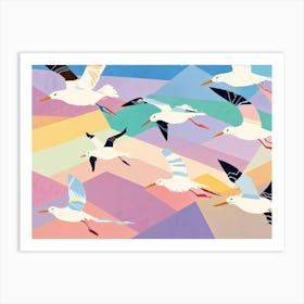 Seagulls In Flight 3 Art Print