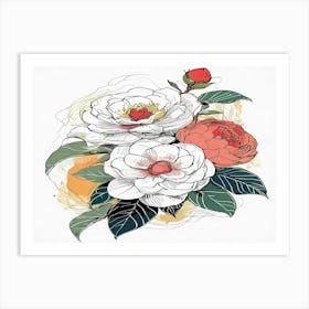 Camellias Art Print