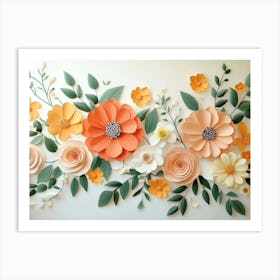 3d Floral 1 Art Print