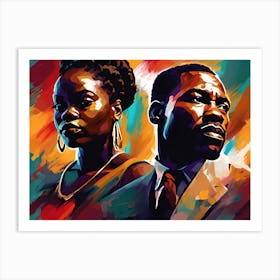 Black Man And A Woman Art Print